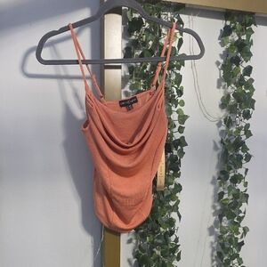NWT Almost Famous Coral Drape Camisole